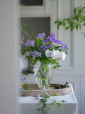 Hand-Painted Transparent Glass Vase Collection
