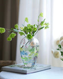 Hand-Painted Transparent Glass Vase Collection