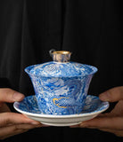 The Silver Dragon "Hovering" Gaiwan Tea Set