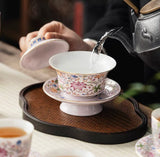 Filigree Enamel Gaiwan - Handcrafted for Tea Lovers