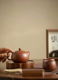 Minimalist Luxury Purple Clay Tea Set | Compact Trio for Home & Office