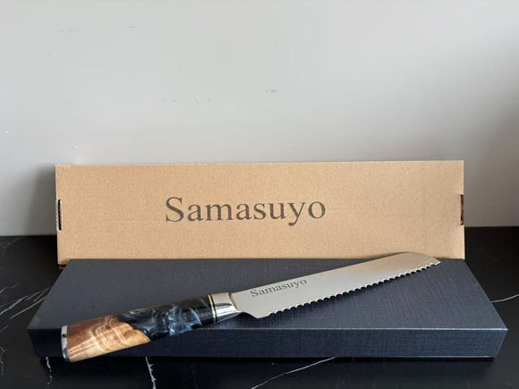 SAMASUYO Damascus Steel Kitchen Knives Coloured Handle Chef Knives